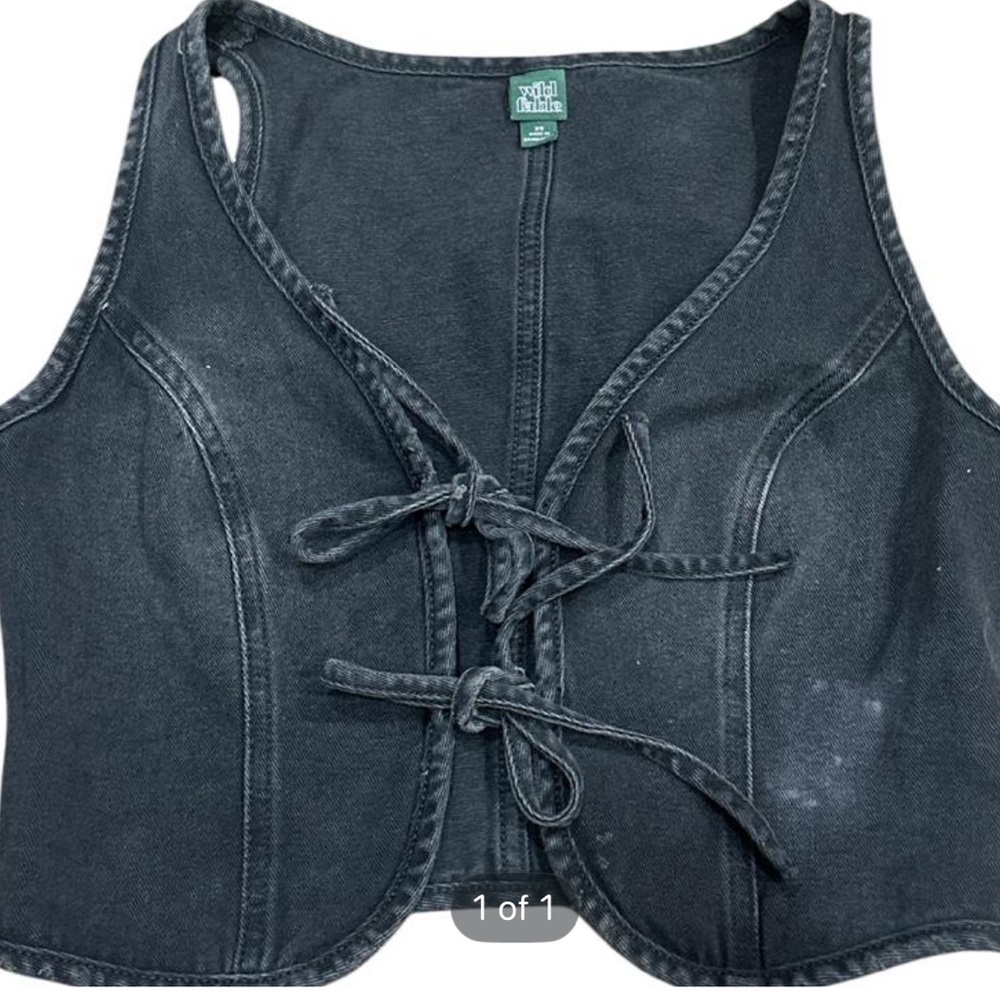 Stylish Black Denim Vest